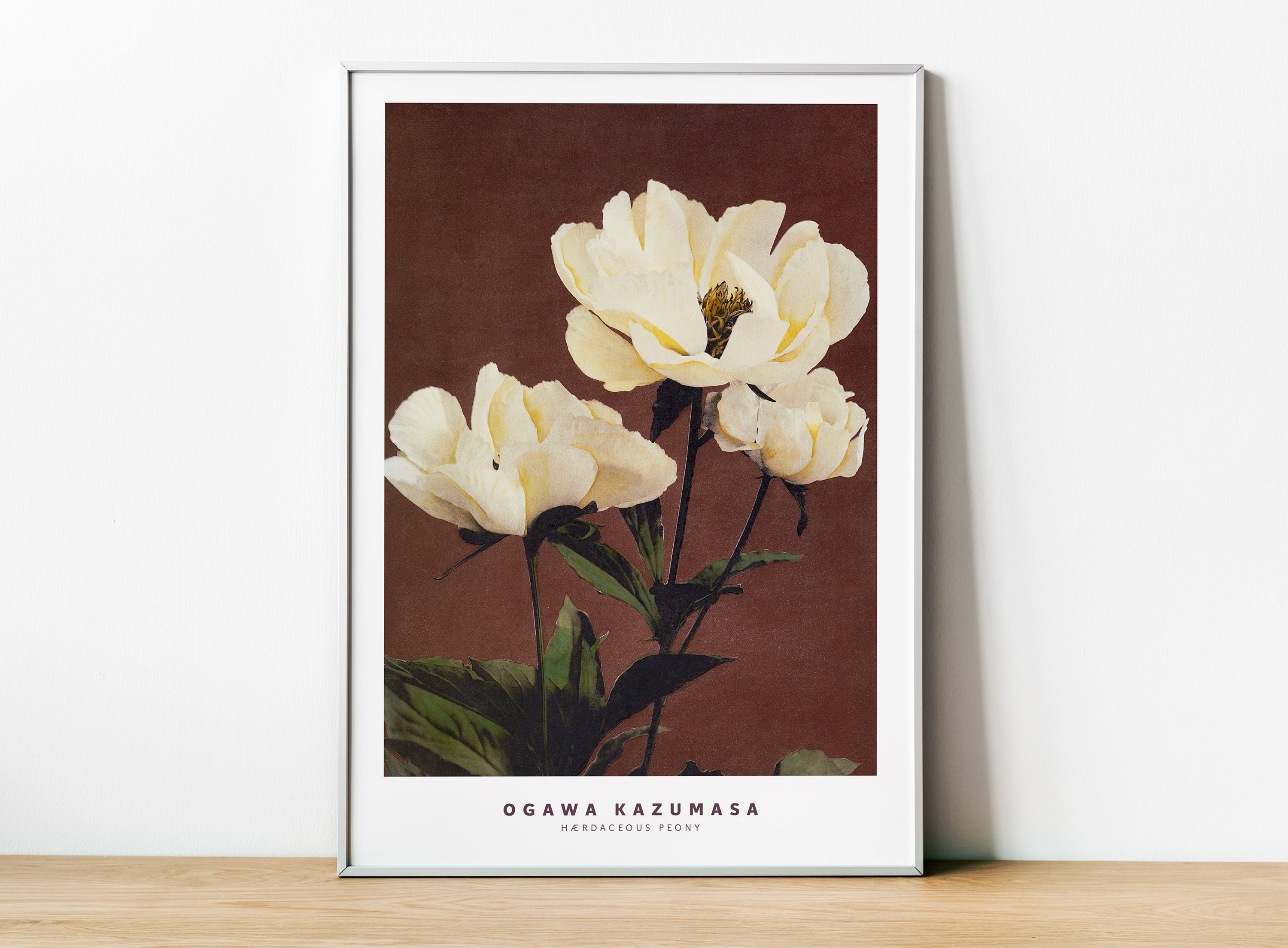 Ogawa Kazumasa, Peony Flower Print, Japanese Flower Poster