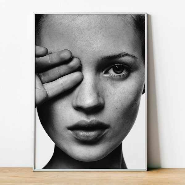 Kate Moss Print, Kate Moss Photography, Supermodel, Kate Moss Poster, British Icon, Wall Art Home Decor, Framed Poster Kate Moss, Fashion