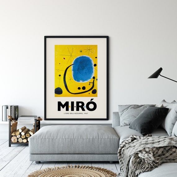 Joan Miro Exposition, L'oro Dell'azzurro, Exhibition Art Print
