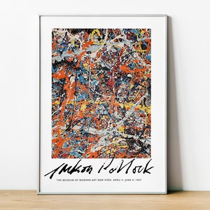 Jackson Pollock Poster, Abstract Expressionism Print, Jackson Pollock ,  Framed Print, American Icon,  Abstract Wall Art, Home Wall Decor