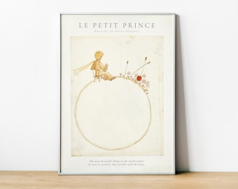 The Little Prince, Motivational Print, Le Petit Prince, Inspirational Poster, Wall Art Home, Motivational Quote, Nursery Decor, Classic Book
