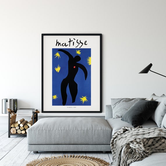 マティスの版画、イカロス、アンリ・マティス美術展ポスター、イカロス