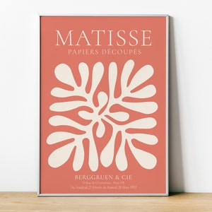 Henri Matisse, Papiers Decoupes, Paper Cutouts, Matisse Framed Print, Wall Art Prints, Matisse Forms, wall decor, Shapes orange print
