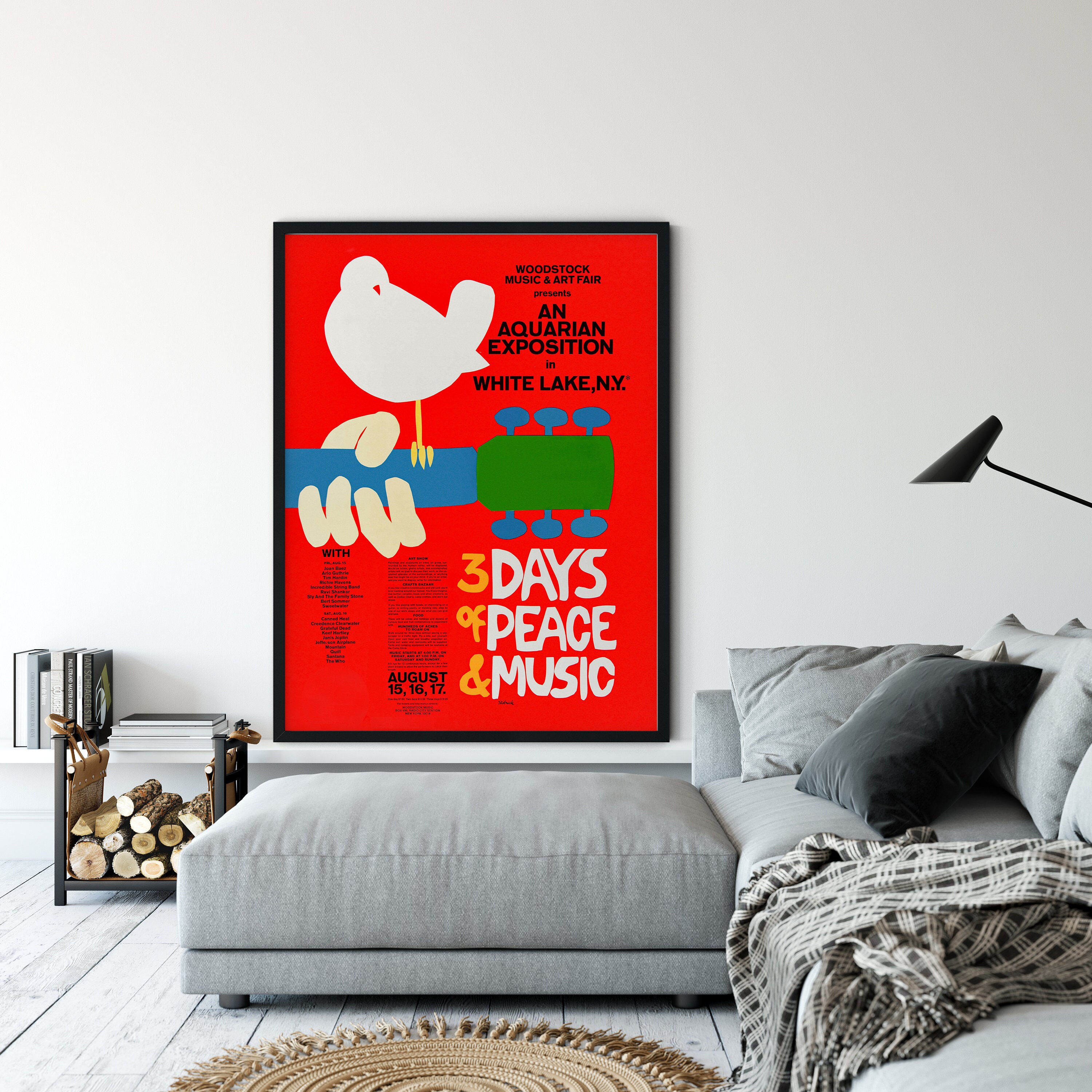 ヴィンテージ ウッドストック ミュージック フェア ポスター