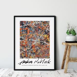 Jackson Pollock Poster, Abstract Expressionism Print, Jackson Pollock , Digital Download, Abstract Wall Art, Home Wall Decor