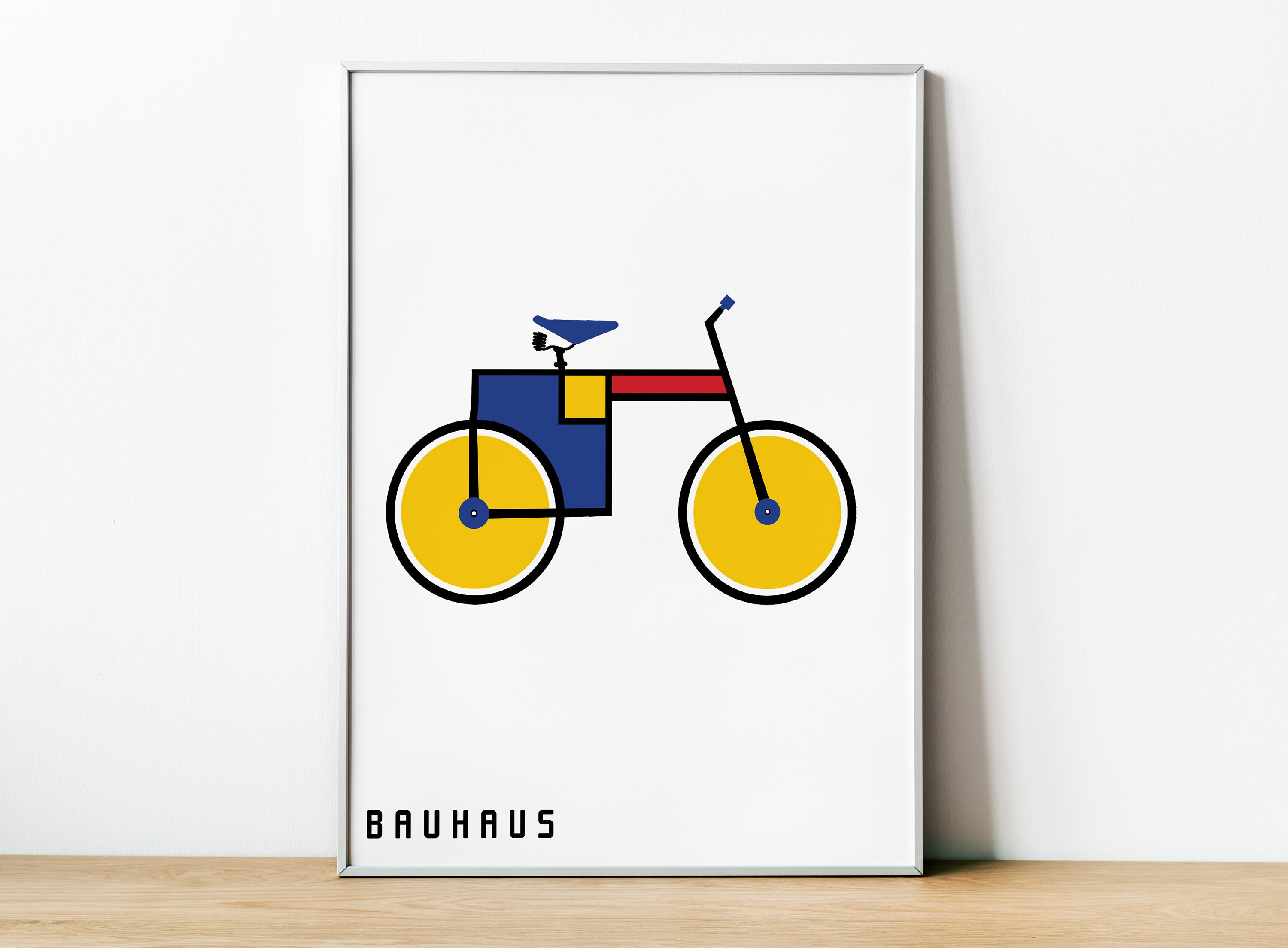 Bauhaus Art Poster, Bicycle Poster, Architecture Print