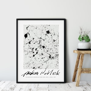 Jackson Pollock Poster, Number 14, Abstract Expressionism, Jackson Pollock , Digital Download, Abstract Wall Art, Home Wall Decor, MOMA