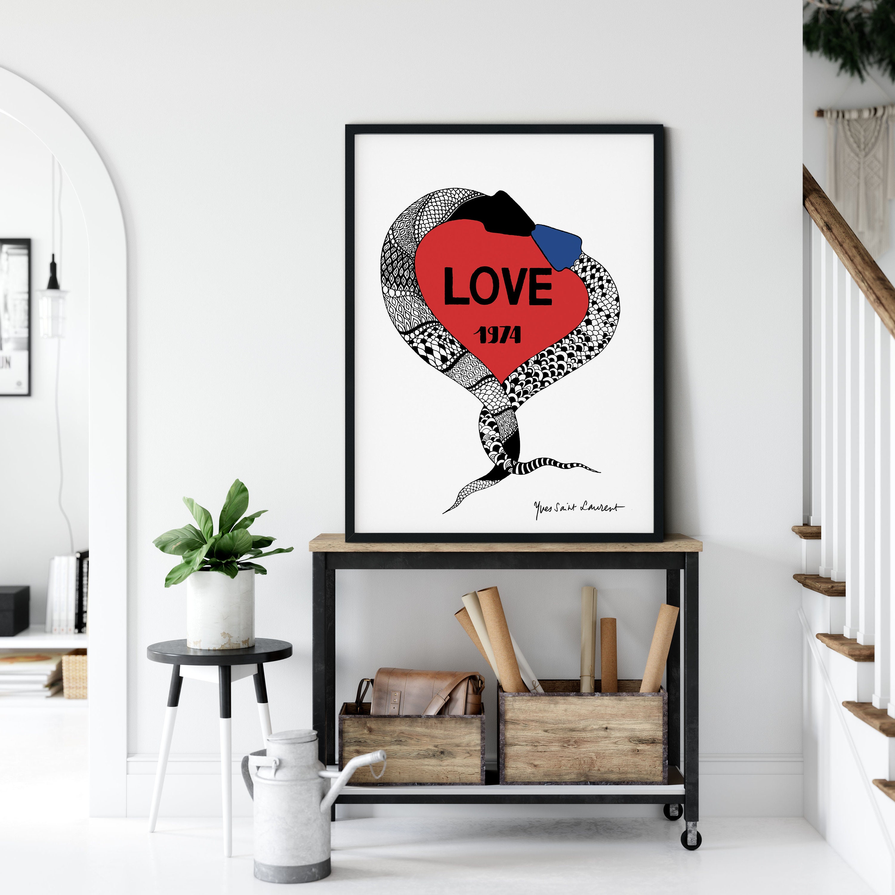 Ysl Love 1974 Yves Saint Laurent Wall Art Home Decor YSL Etsy