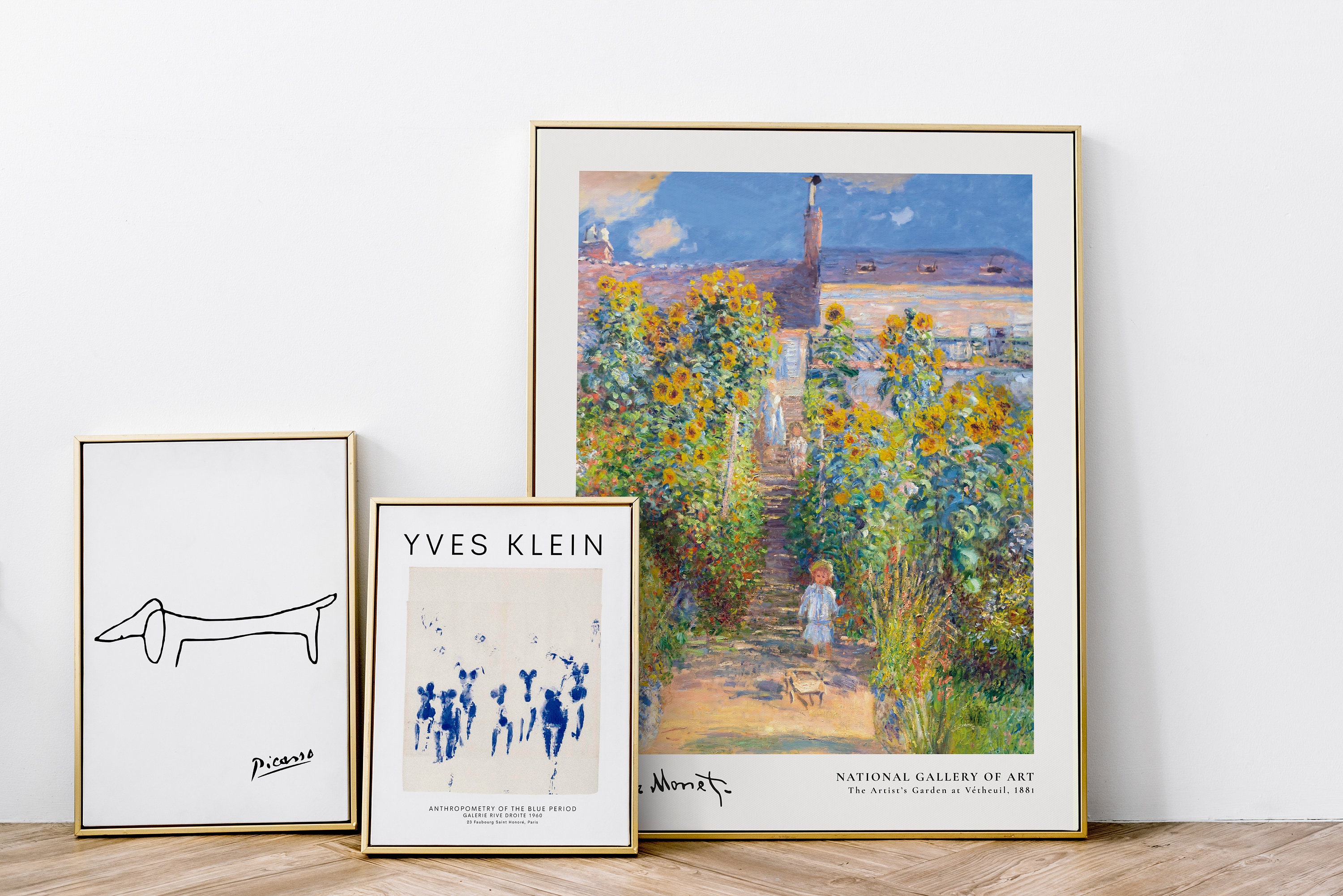 クロード・モネ展ポスター、モネのヴェトゥイユ庭園、モネの絵画