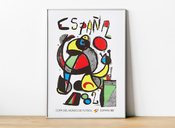 Joan Miro 1982 Spain World Cup Poster, Afiche Mundial Copa