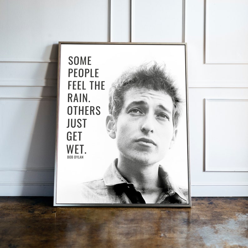 Bob Dylan Quote, Bob Dylan Vintage Art Poster, Bob Dylan Poster, American Icon, Wall Art Home Decor, Digital Download, Inspirational image 1