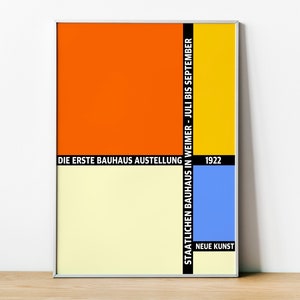 Bauhaus Art Poster, Exhibition Poster, Architecture Print, Digital Download Art, Neue Kunst, Abstract Art, Retro Wall Art, Home Wall Decor