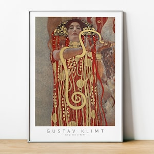 Gustav Klimt Hygieia 1907, Digital Download, Austrian Painter, Symbolism, Fine Art Painting, Home Wall Decor,Snake Woman Collage Art
