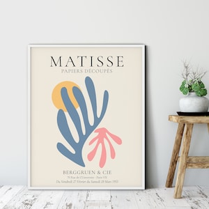 Matisse Print, Papiers Decoupes, berggruen and cie, Henri Matisse Art Exhibition Poster, Digital Download, Home Wall Decor, Matisse Forms