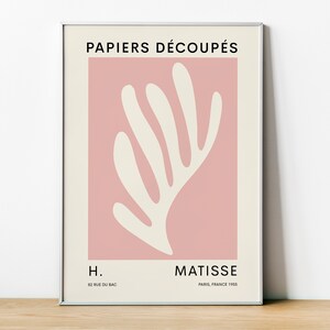 Matisse Print, Papiers Decoupes, France, Matisse Pink Cutout, Henri Matisse ,Matisse Framed Print, Mid Century Modern Art ,Home Wall Decor