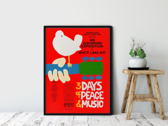 ヴィンテージ ウッドストック ミュージック フェア ポスター