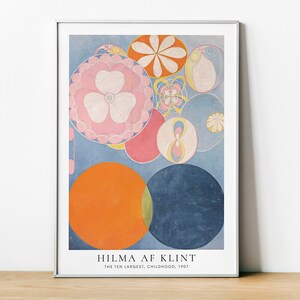 Hilma af Klint Art Print, The Ten Largest 1907,Childhood, Hilma Klint Poster, Abstract Painting, Framed Abstract Wall Art, Home Wall Decor