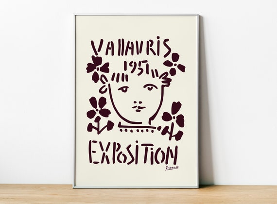 Picasso Vallauris 1951 Exposition, Picasso Print, Picasso Linocut