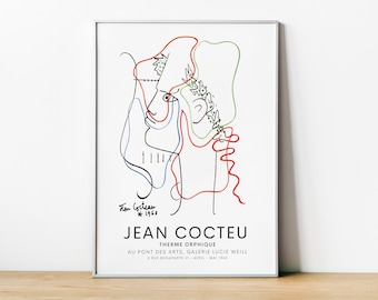 Jean Cocteau, Theme Orphique, French Artist,  Framed Art Print, Museum Print, Abstract Art, Mid Century Modern Wall Art, Home Wall Decor