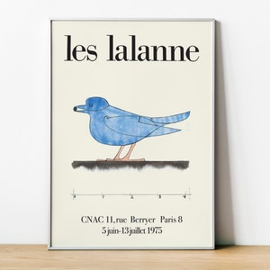 Les Lalanne, The Blue Bird, Paris  Exhibition Poster, Framed Poster, French  Modern Art, Vintage Exhibition Print, Home Wall Decor, Wall Art
