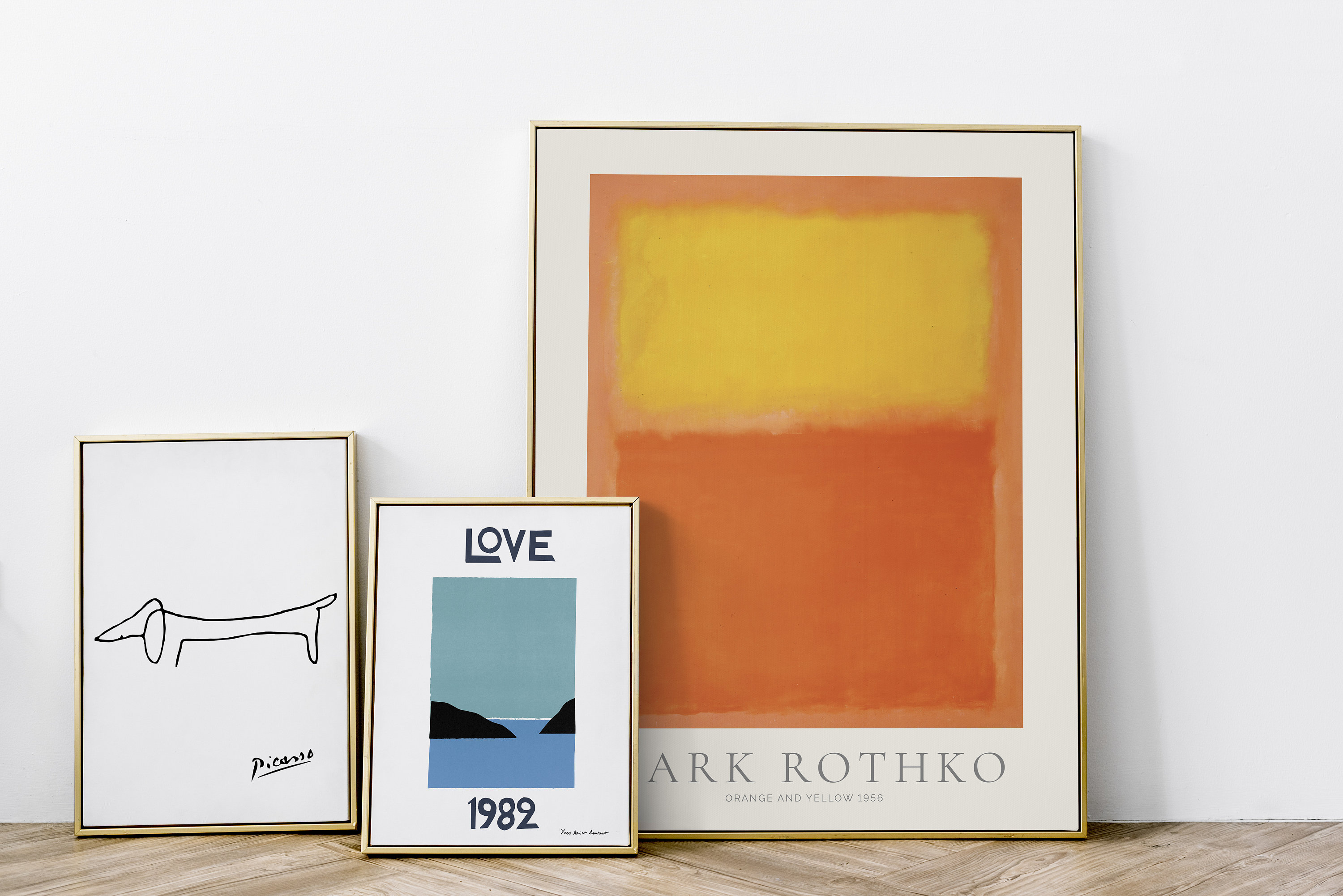 Mark Rothko, Ausstellung Poster, untitled Print, Orange und gelb, abstrakte  expressionistische Kunst, Mid Century moderne Wandkunst, Home Wall Decor