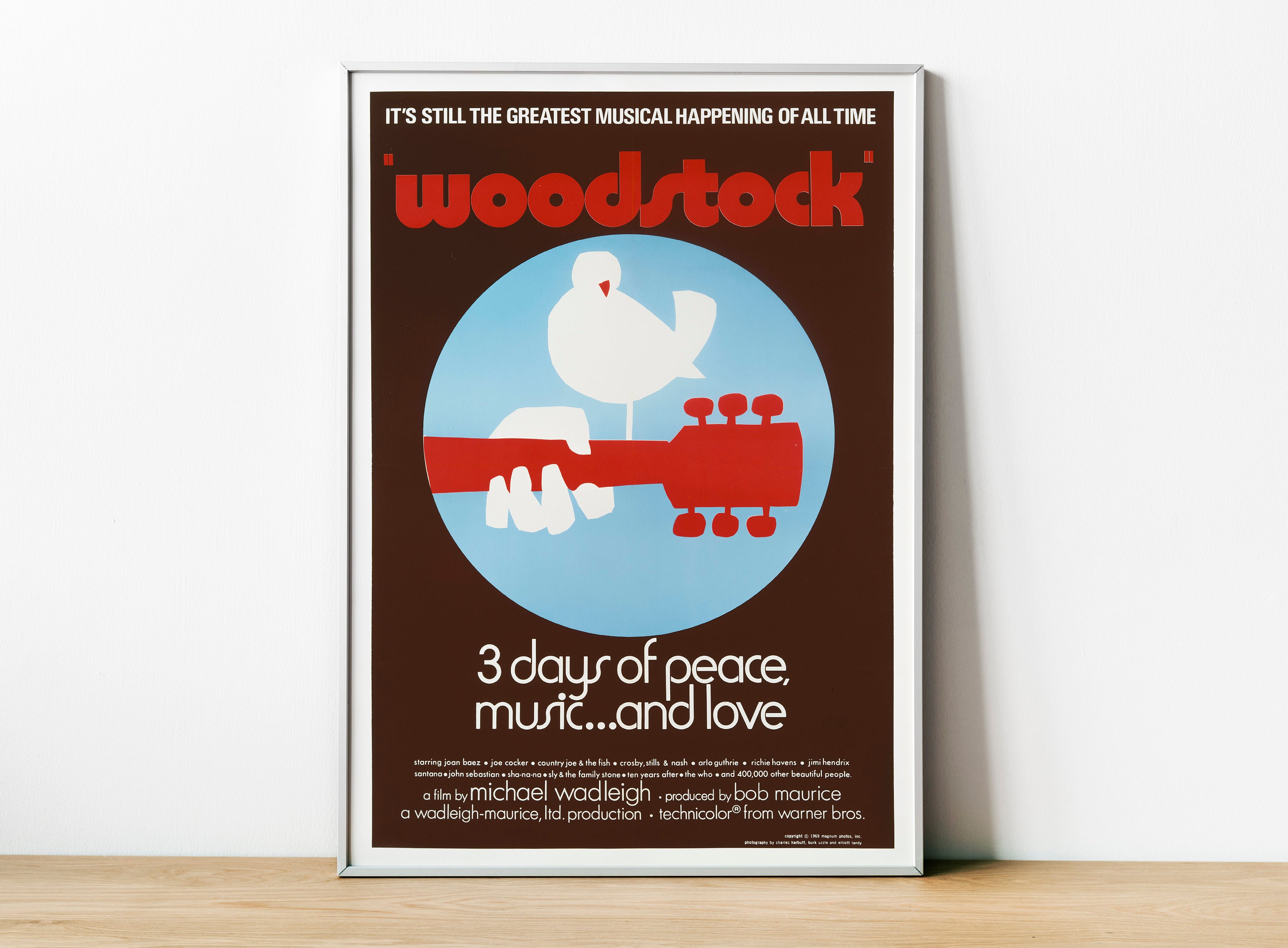 Vintage Woodstock Art Poster, Concert Poster, Wall Art Home Decor, Woodstock Poster, Woodstock Framed, Art & Collectibles, Rock And Roll