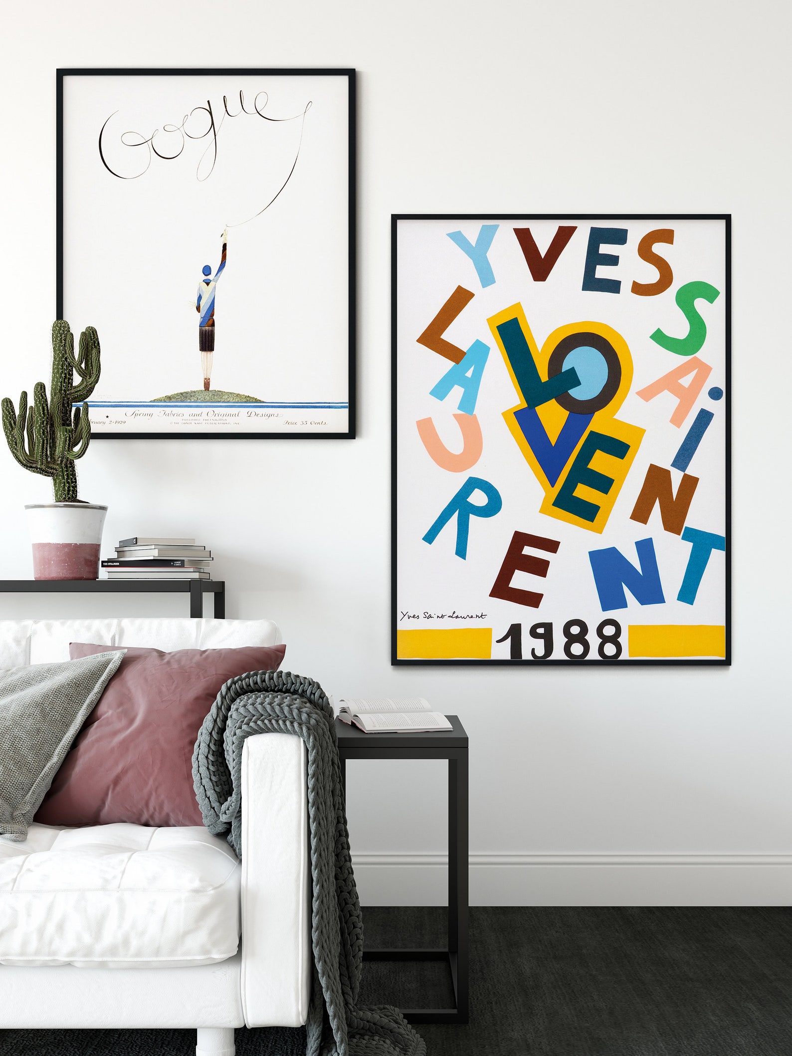 Ysl Love 1988 Yves Saint Laurent Wall Art Home Decor YSL Etsy