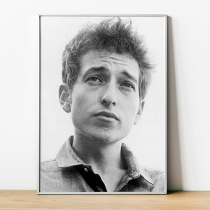 Bob Dylan Print, Bob Dylan Vintage Photography, Bob Dylan Poster, American Icon, Bob Dylan, Black & White Photography, Framed Poster