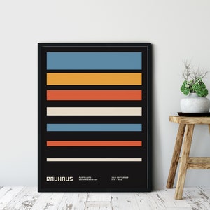 Bauhaus Art Poster, Weimar Exhibition Poster, Architecture Print, Digital Download Art, Neue Kunst, Abstract Art, Retro Art, Home Wall Decor