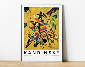 Kandinsky Points 1920, Wassily Kandinsky Exhibition Poster, Home Decor, Kandinsky Modernism Art, Abstract Art,Retro Wall Art,Kandisky Framed