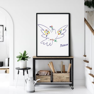 Pablo Picasso Dove of Peace Print Minimalist Picasso Print - Etsy