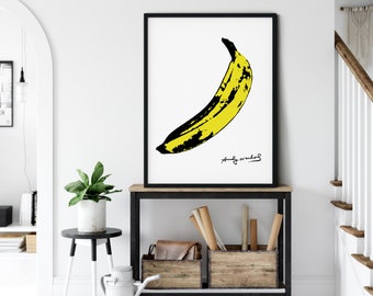 Andy Warhol Banana Pop Art Print, Vintage Retrospective Framed