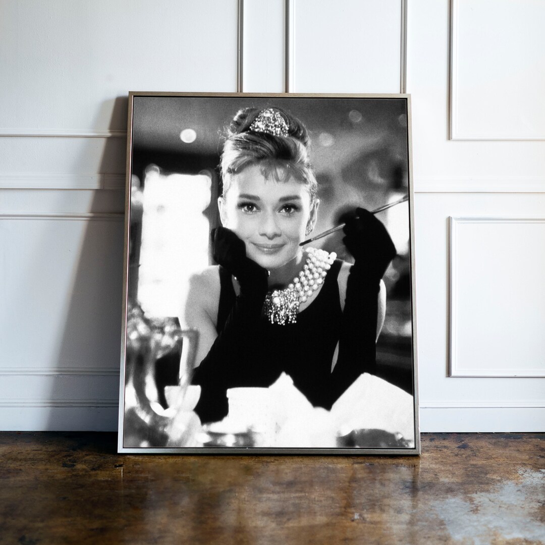 Audrey Hepburn Framed Photograph, Audrey Hepburn Vintage Print, Audrey