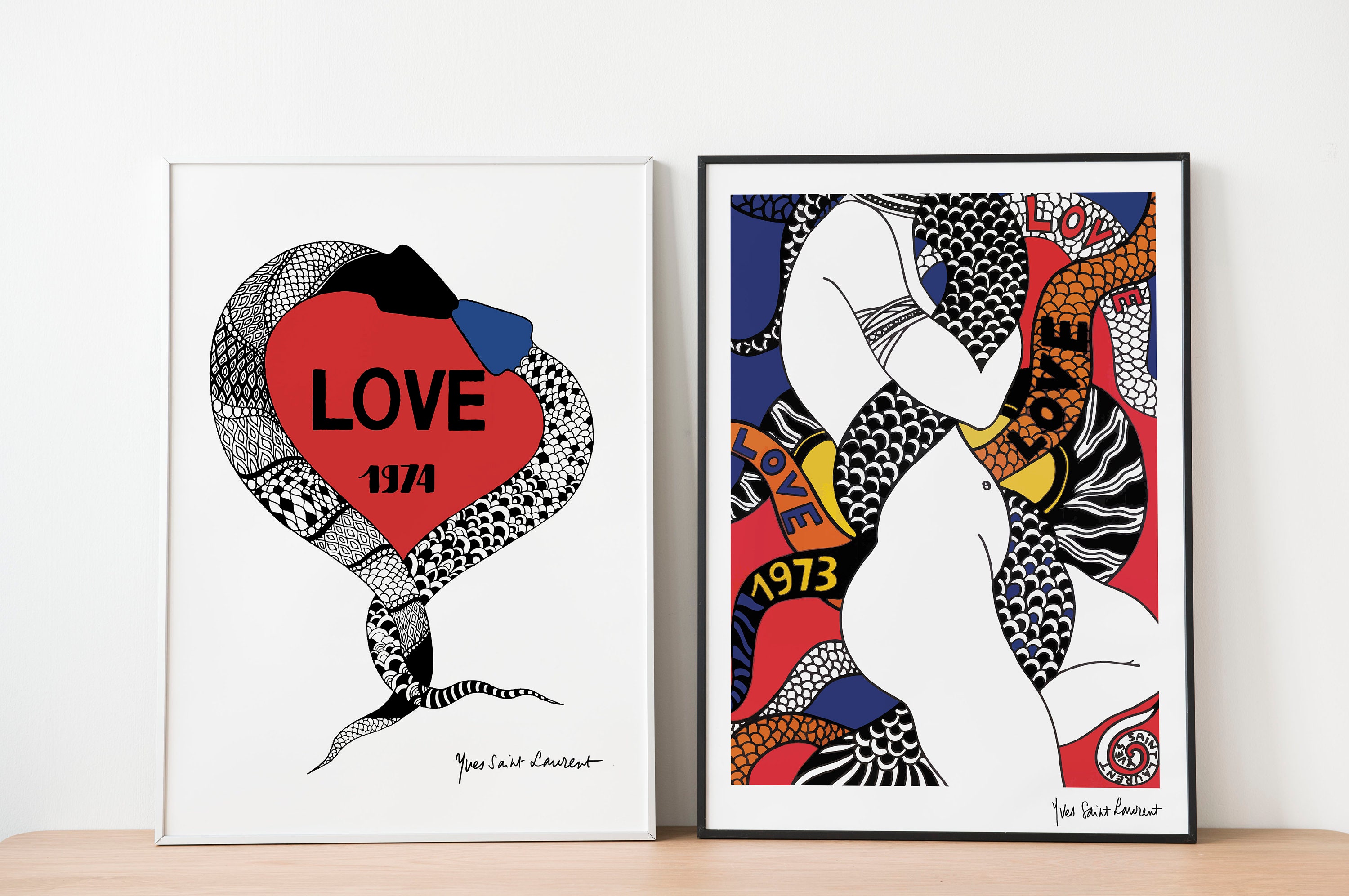 Ysl Love 1973 Yves Saint Laurent Wall Art Home Decor YSL Etsy