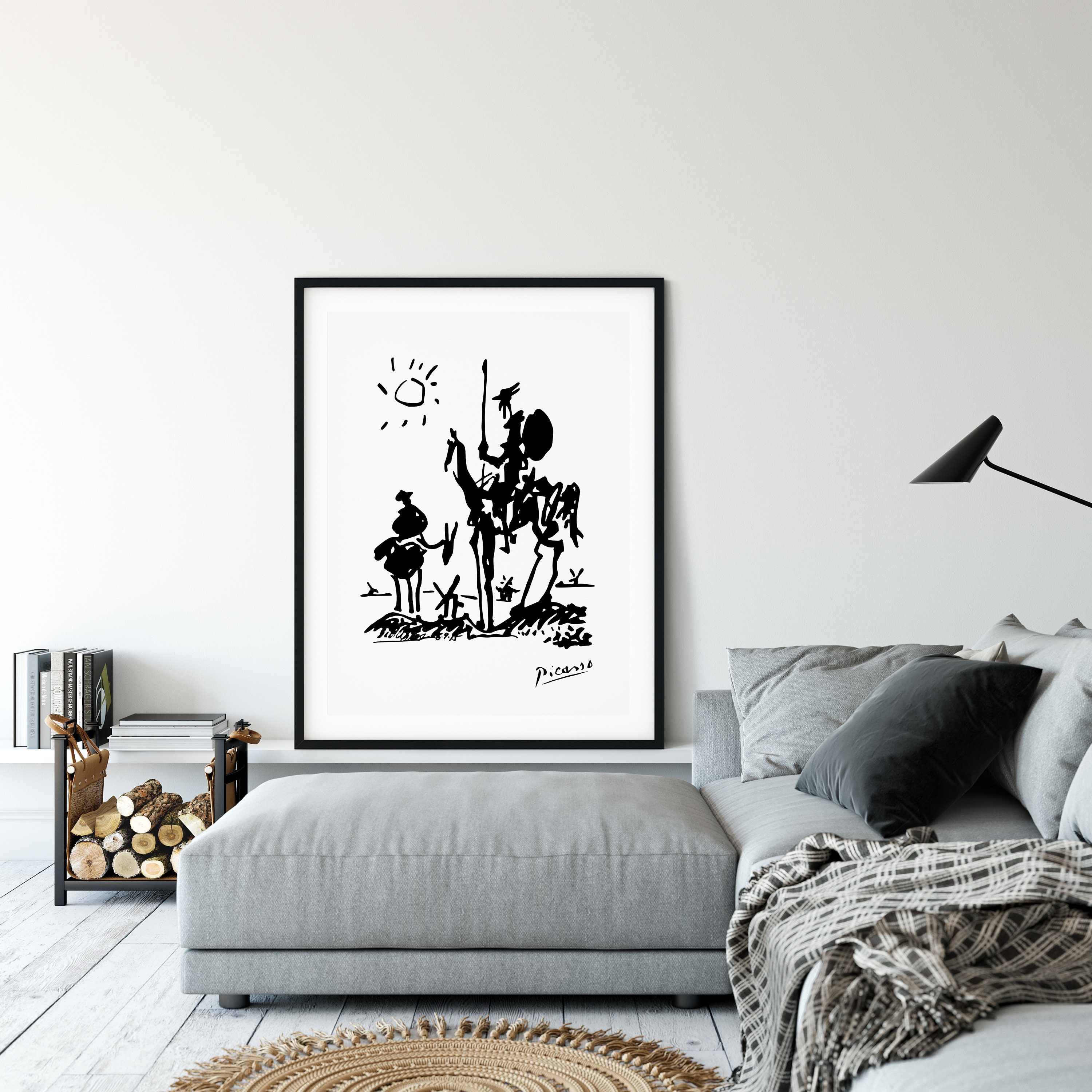 Pablo Picasso Print Don Quixote, Minimalist Picasso Print