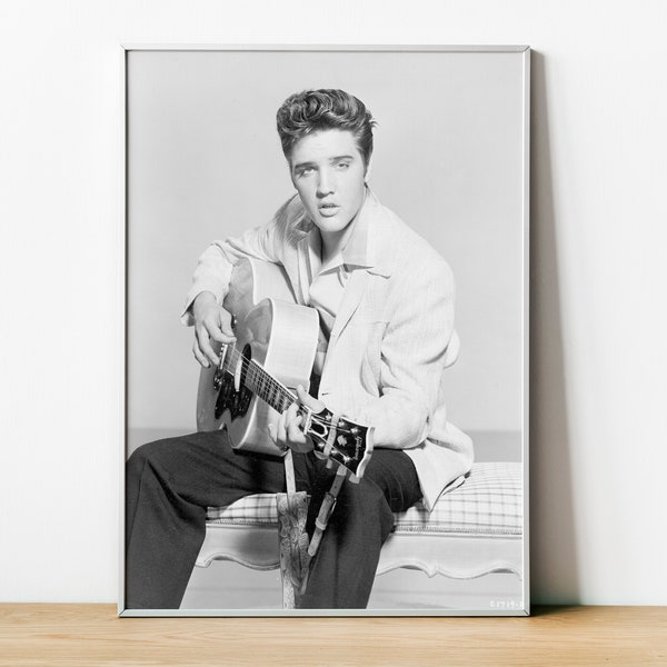 Elvis Presley Poster Print, Elvis Vintage Photography, Elvis Presley, The King, American Icon, Wall Art Home Decor, Elvis Framed Poster