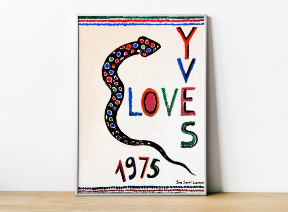 yves saint laurent love print