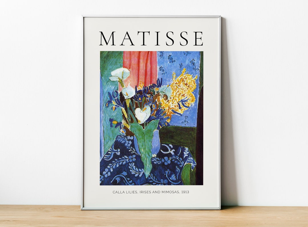 Matisse Print, Henri Matisse Art Exhibition Poster, Calla Lilies