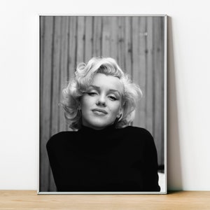 Marilyn Monroe Print, Marilyn Vintage Photography, Marilyn Monroe Art, American Icon, Wall Art Home Decor, Black & White Photography  Framed