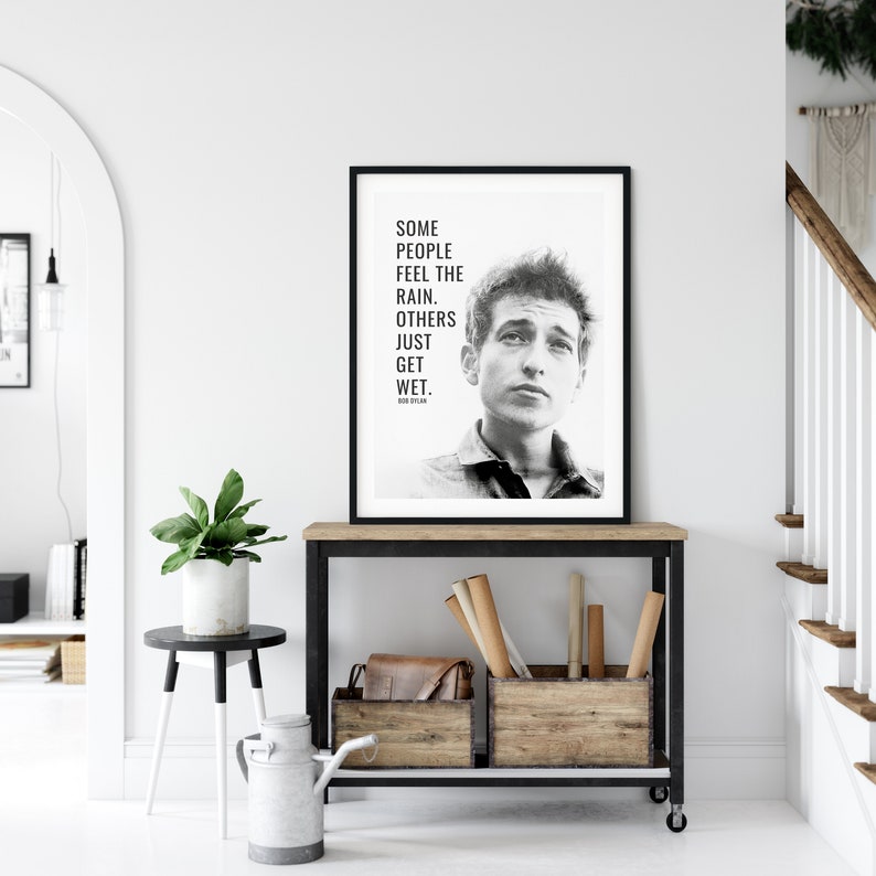 Bob Dylan Quote, Bob Dylan Vintage Art Poster, Bob Dylan Poster, American Icon, Wall Art Home Decor, Digital Download, Inspirational image 2