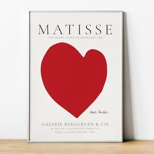 Henri Matisse, The Heart, Matisse Poster, Matisse Framed Print, Mid-Century Modern Art, Gallery Berggruen, Exhibition Poster, Heart Print