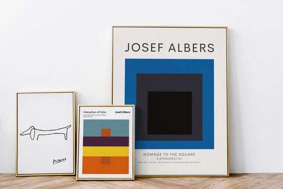 Josef Albers ポスター Josef Albers, Exhibition Poster, Interaction of Color