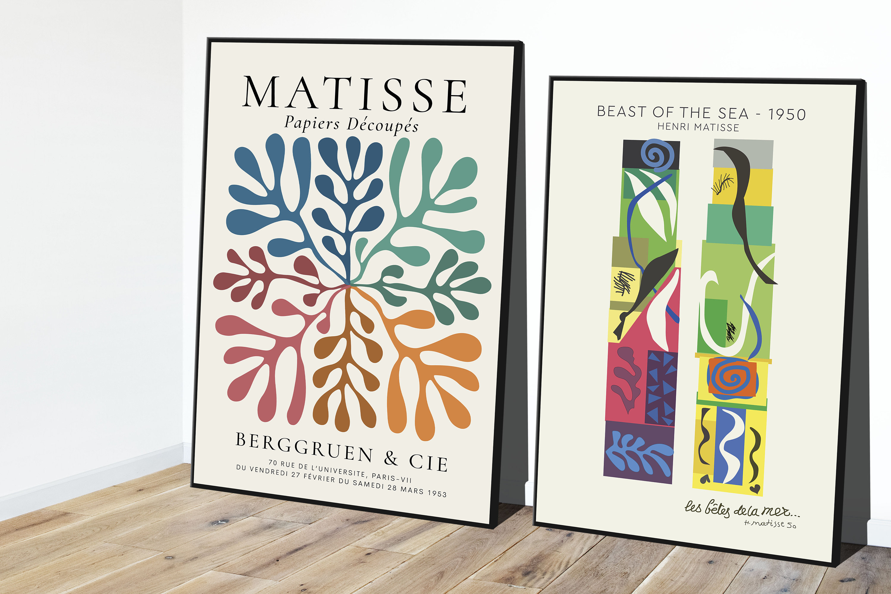 Lithographie Henri Matisse 'Centenaire, Exposition D'Affiches, Papiers Découpés' - 30x22 Cm, 1987
