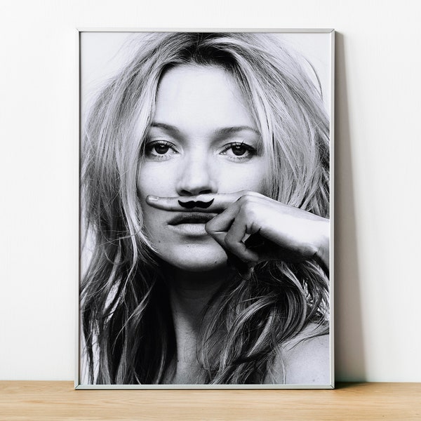 Kate Moss Print, Kate Moss Photography, Supermodel, Kate Moss Poster, British Icon, Wall Art Home Decor, Framed Poster Kate Moss, Fashion