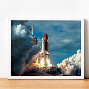 Space Shuttle Print, Space Shuttle launch, Space Shuttle Poster, Space Shuttle, Wall Art Home Decor, Digital Download, NASA Prints