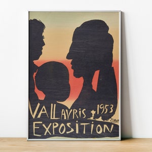 Picasso Vallauris 1953 Exposition, Picasso Print, Picasso Museum Art Poster, Framed Picasso Art, Home Wall Decor Gift, Modern Art Poster