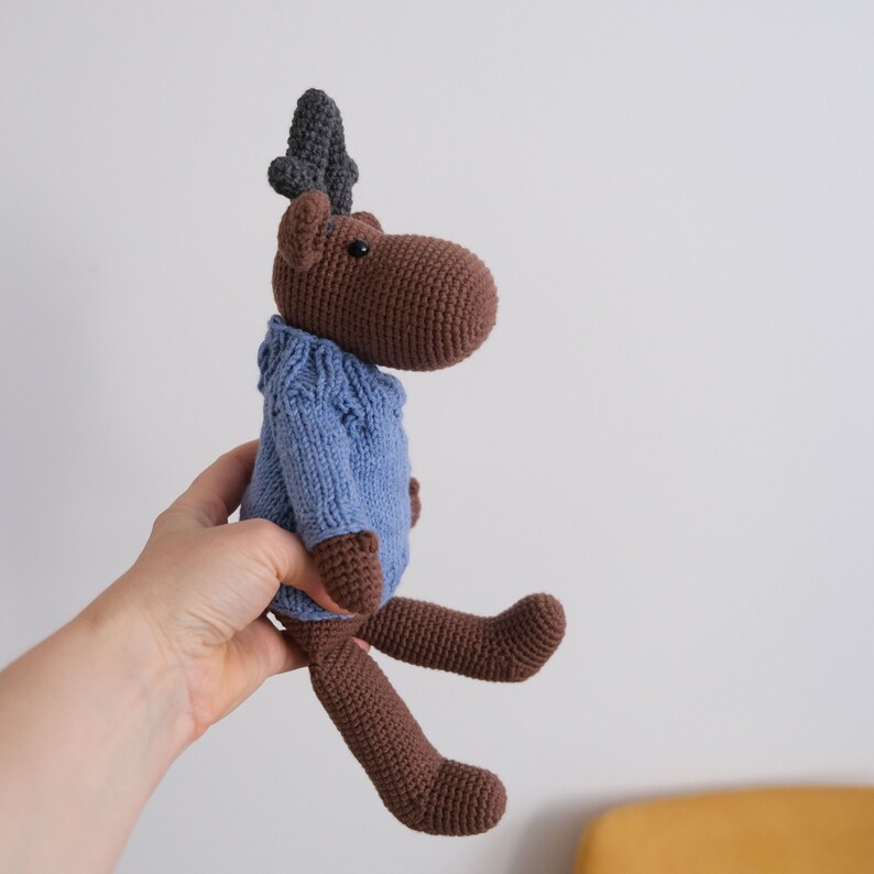 Handmade Christmas Reindeer – Crochet Animal Toy, Santa Edition main image 1