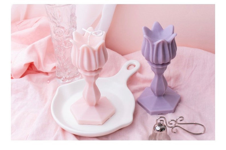 Flower Candle Premium Gift Tulip Mothers Trend Best Home deco Soy Natural Vegan Candle