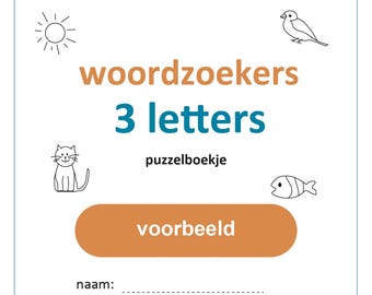 Woordzoekers 3 Letters - Digitaal Bestand