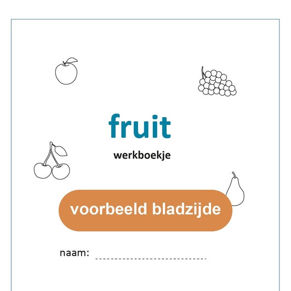 Workbook Fruit - Digital File